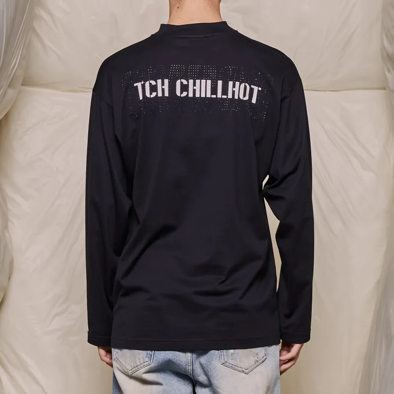 TCH T Shirts Unisex Black With White Logo-3