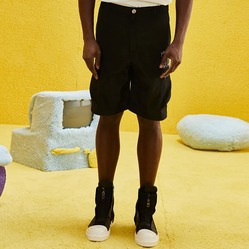 TCH Casual Shorts Unisex Black With Silver Logo-2