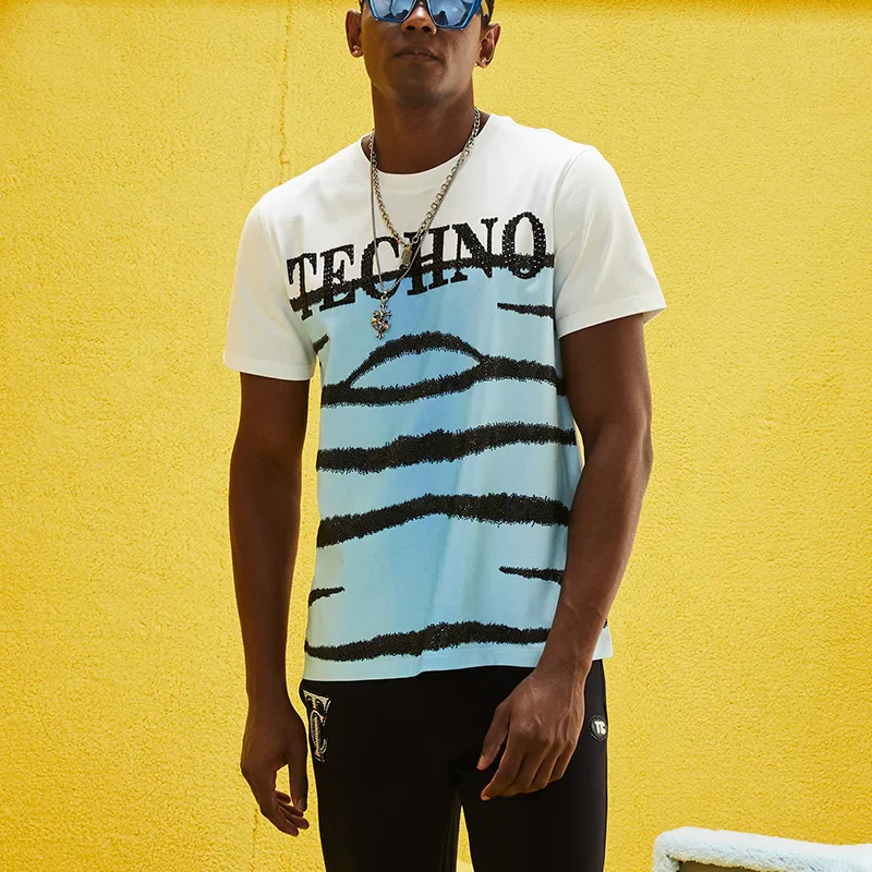 TCH T Shirts Unisex White With Black Logo-3