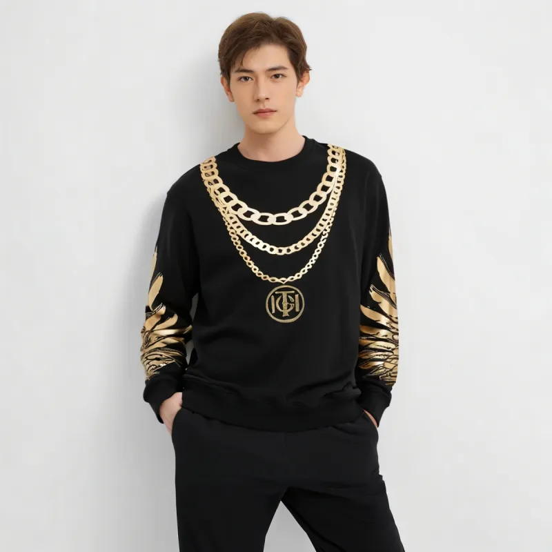 TCH Sweatshirts Unisex Black Base Gold Logo-4
