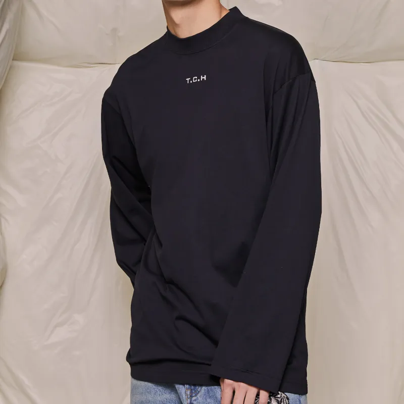 TCH T Shirts Unisex Black With White Logo-5