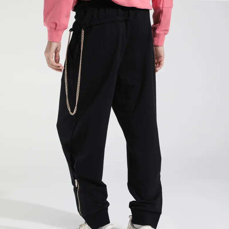 TCH Knitted Sweatpants Unisex Black Base Gold Logo-5