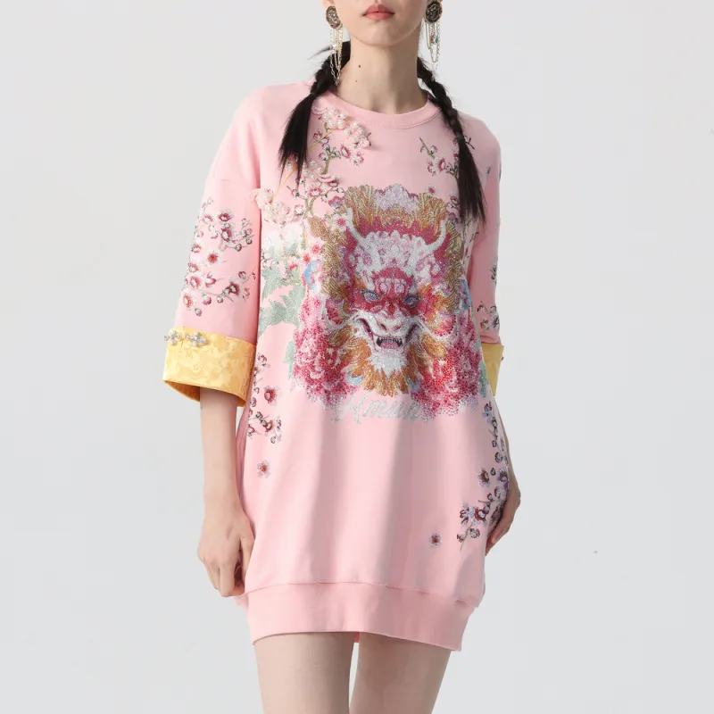 TCH Short Sleeved Dress Women's Pink-6