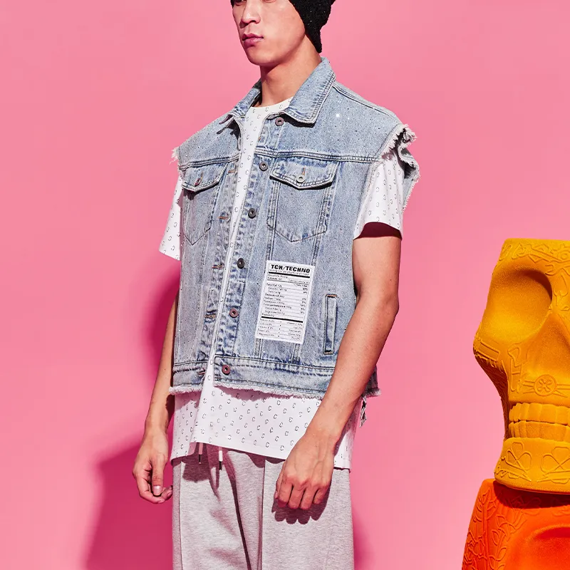 TCH Vests Unisex Denim Blue-4