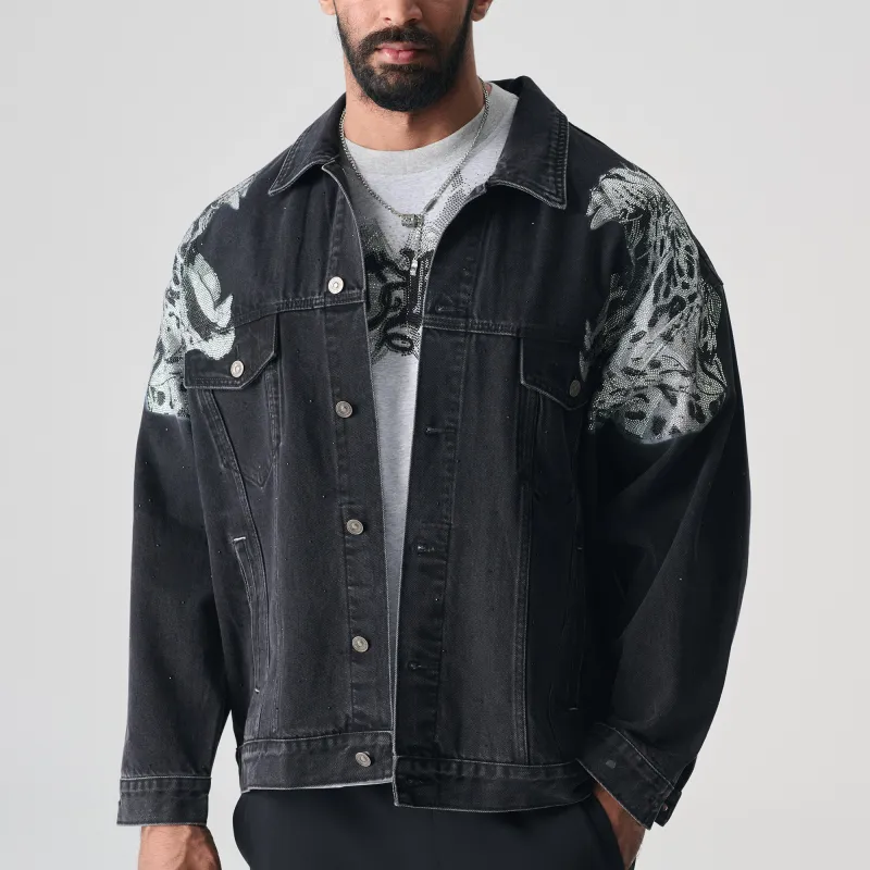 TCH Denim Jacket Unisex Denim Black-2