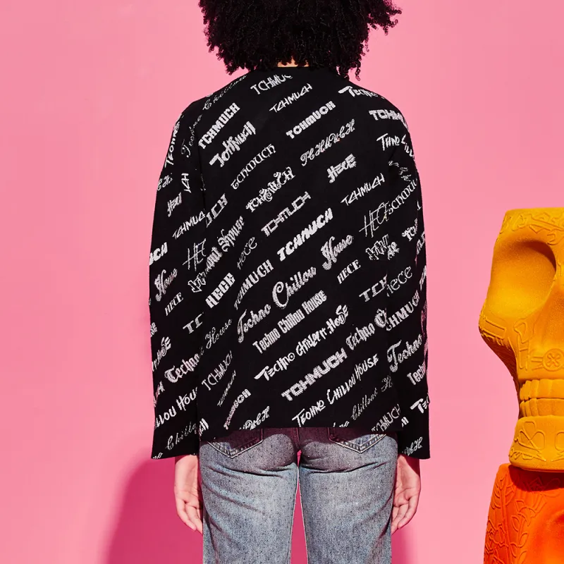 TCH Knitwear Unisex Black With Silver Logo-4