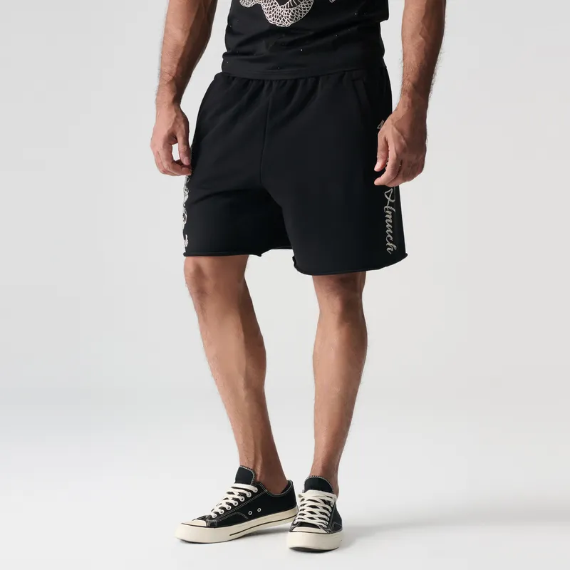 TCH Casual Shorts Unisex Black Base With Silver Logo-2