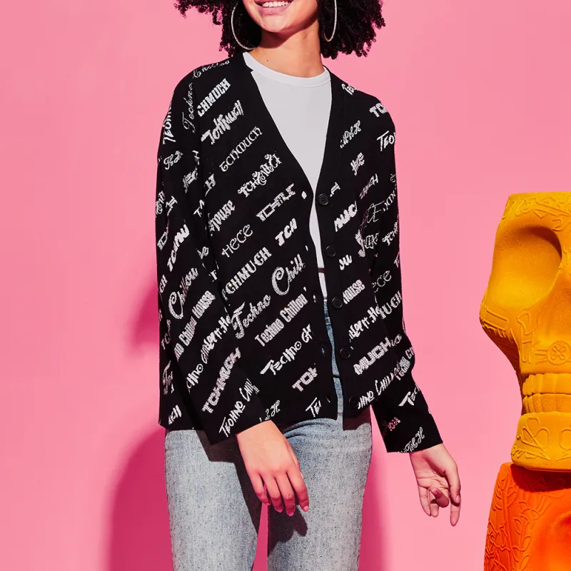 TCH Knitwear Unisex Black With Silver Logo-2
