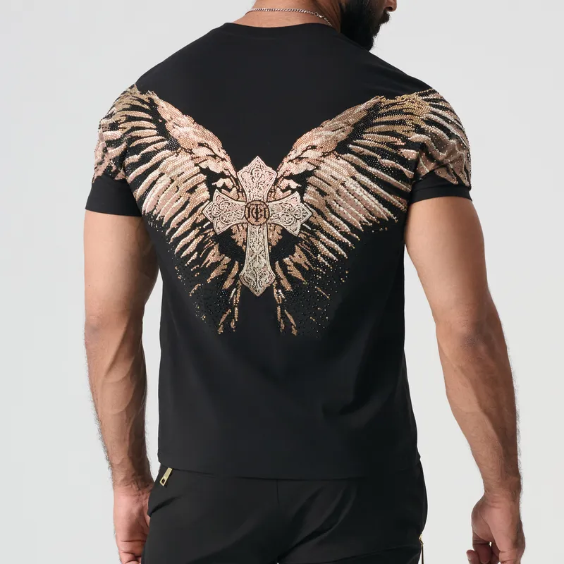TCH T Shirt Unisex Black Base Gold Logo-4