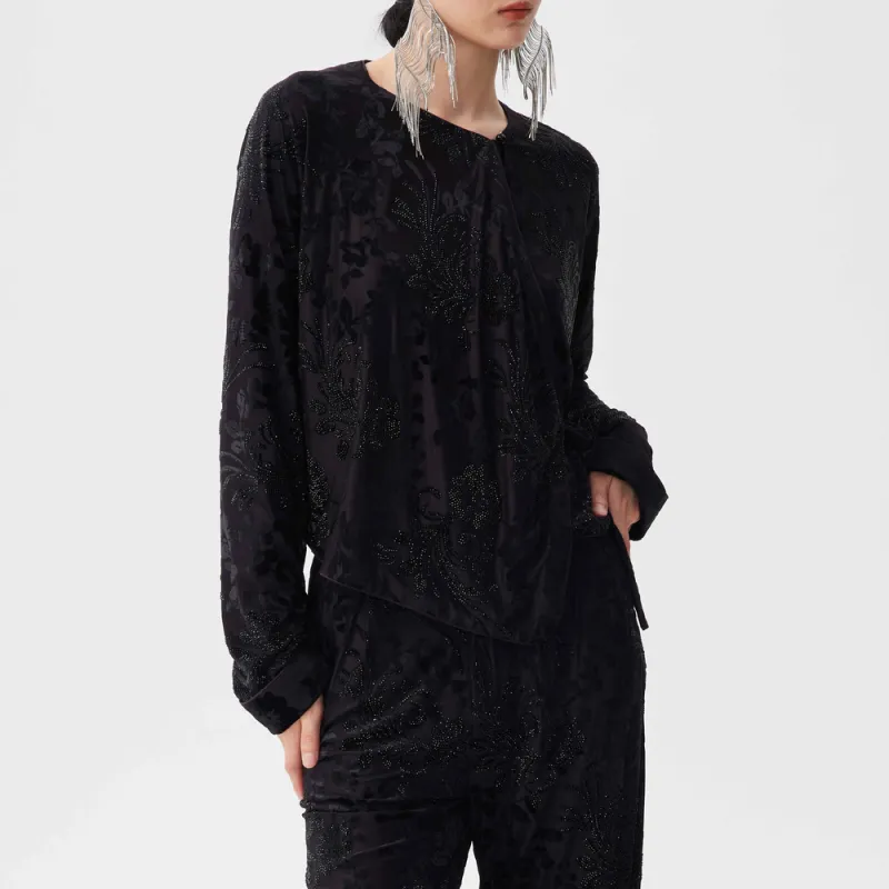 TCH T Shirt Women's Black With Black Logo-3