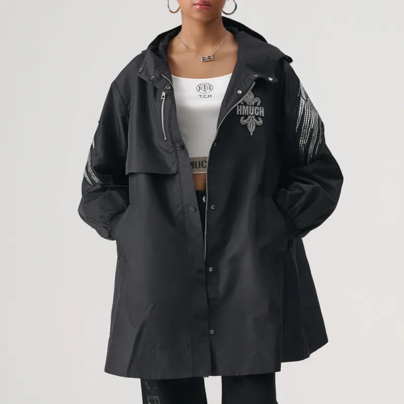 TCH SS24 Trench Coat Unisex Black-2