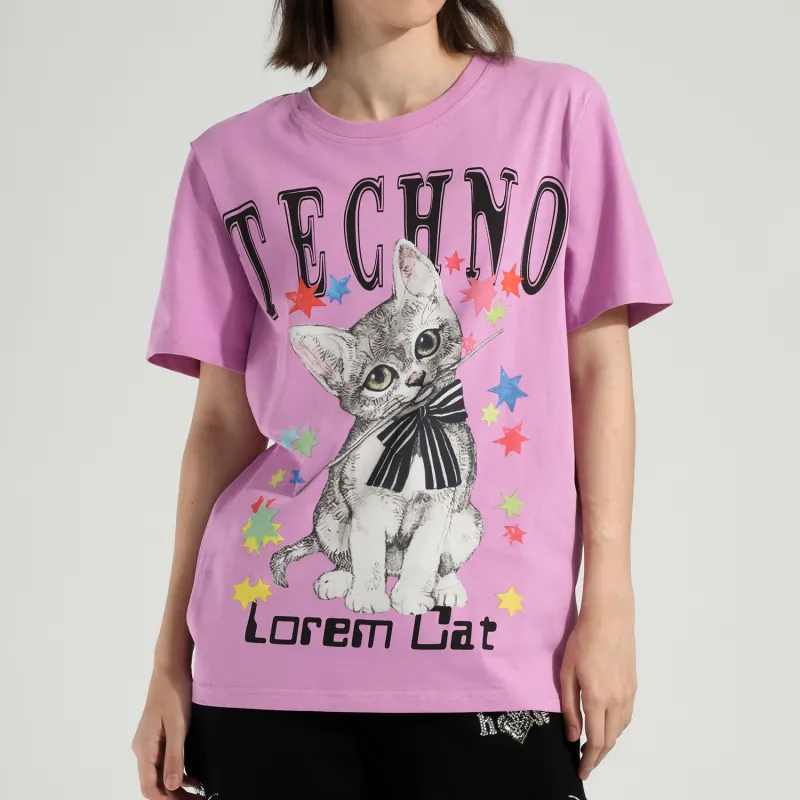 TCH Drop Shoulder Sleeve T Shirt Women's Purple-4