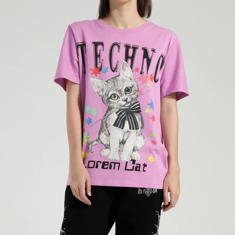 TCH Drop Shoulder Sleeve T Shirt Women's Purple-2