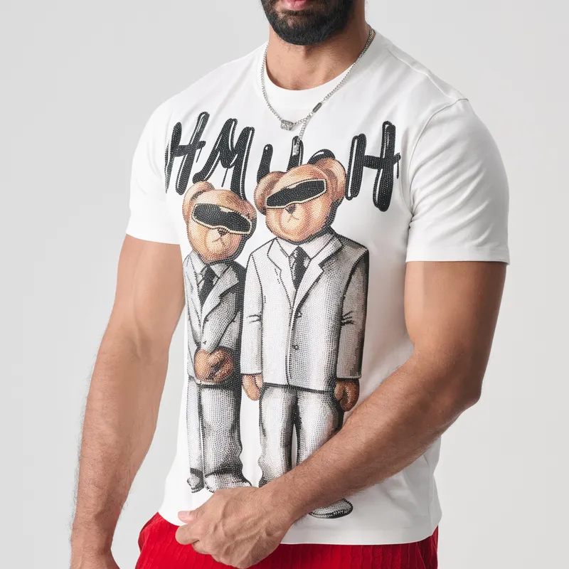 TCH T Shirt Unisex White With Silver Logo-2