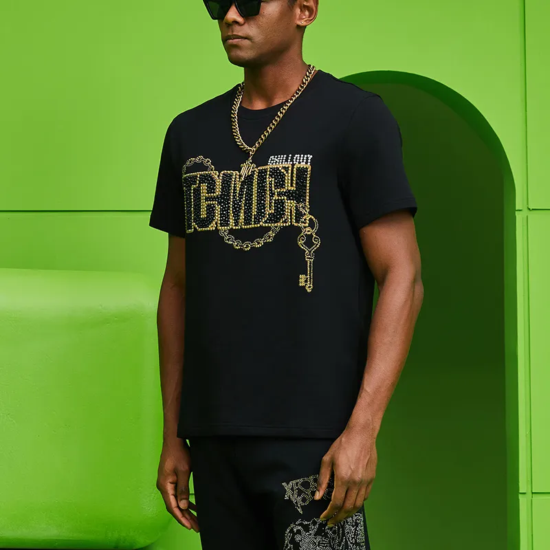 TCH T Shirts Unisex Black Base Gold Logo-3