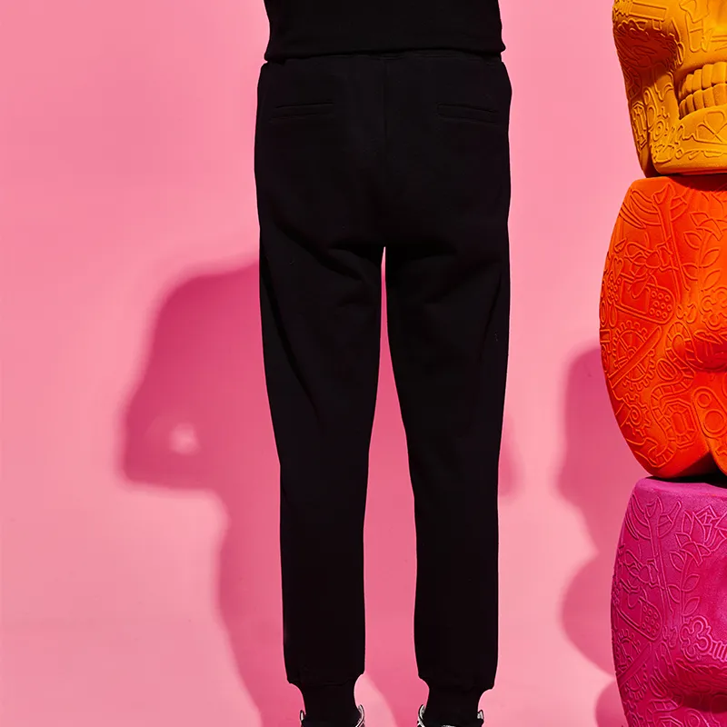 TCH Casual Pants Unisex Black Base Gold Logo-3