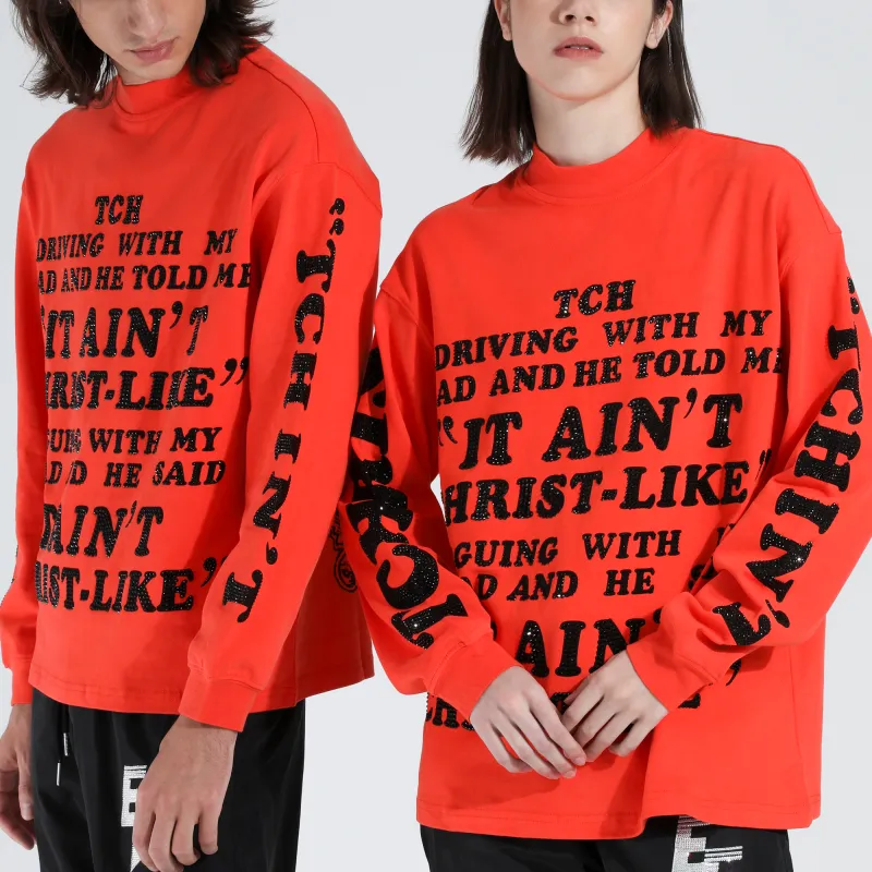 TCH Sweatshirts Unisex Orange Red-2