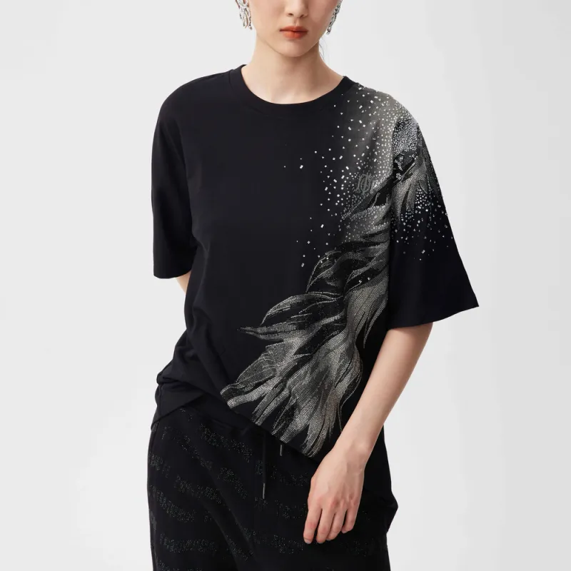 TCH T Shirt Unisex Black With Silver Logo-2