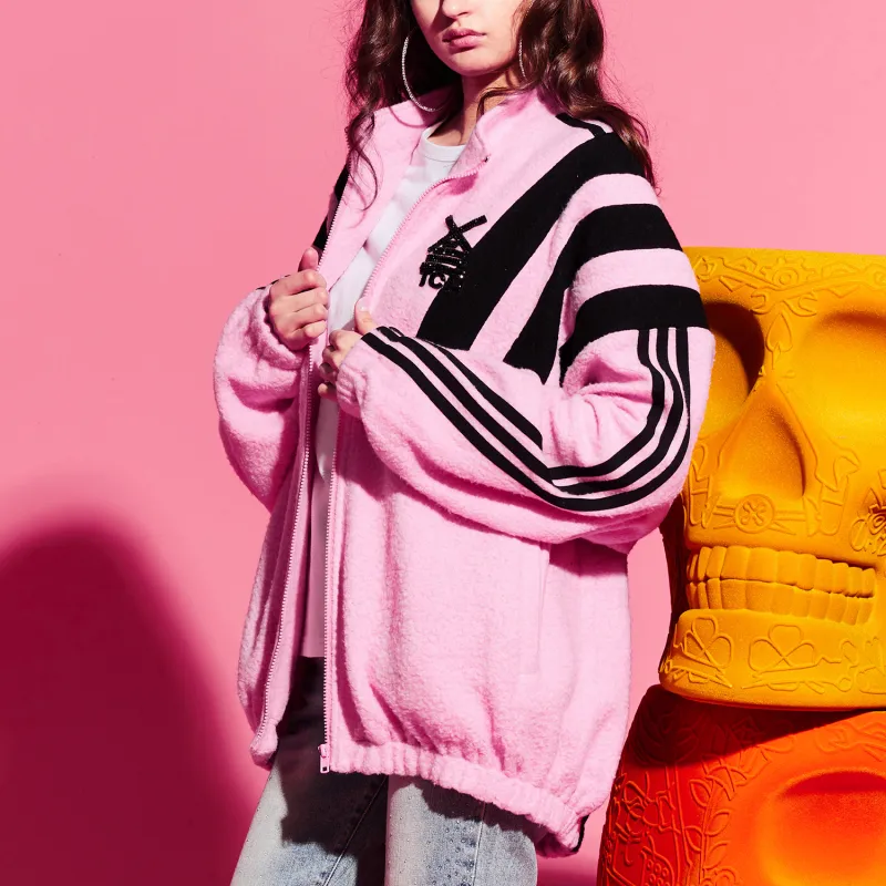 TCH FW23 Velvet feel Coat Unisex Pink-3