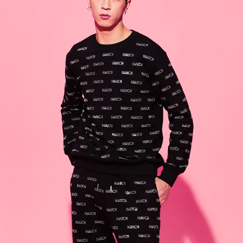 TCH Sweatshirts Unisex Black With Silver Logo-2