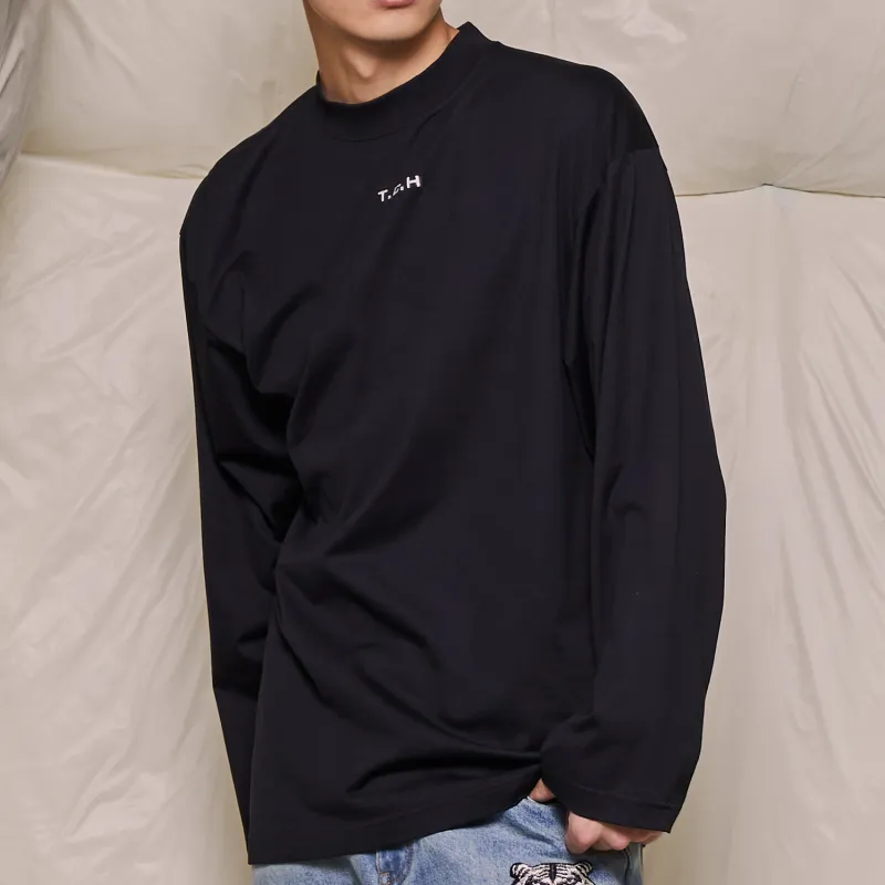 TCH T Shirts Unisex Black With White Logo-2
