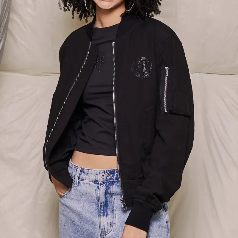 TCH Jackets Unisex Black With Silver Logo-2