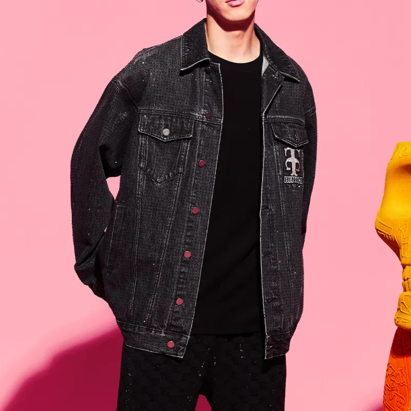 TCH Denim Jacket Unisex Denim Black-2