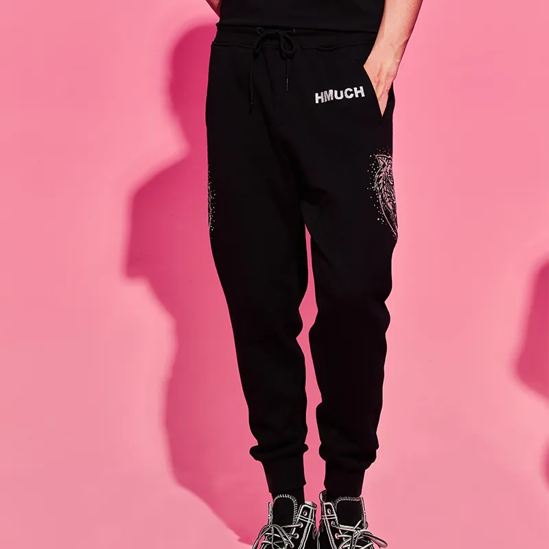 TCH Knitted Sweatpants Unisex Black With Silver Logo-2