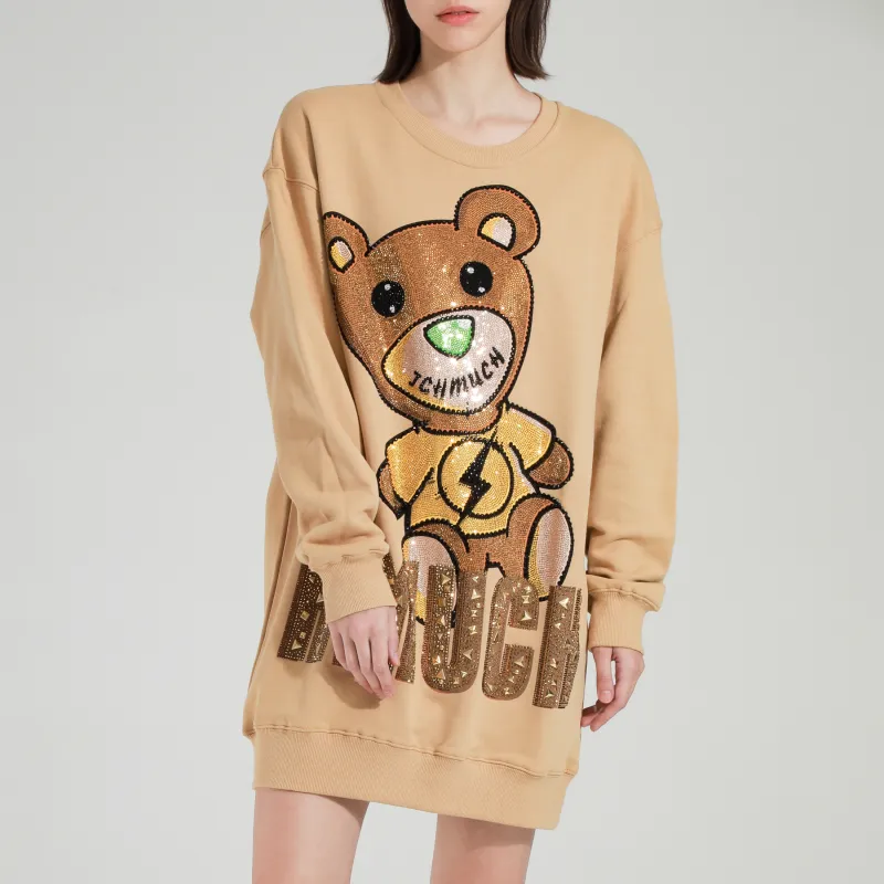 TCH Long Sleeved Dresses Women's Khaki-2