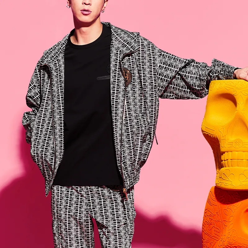 TCH Jackets Unisex Black White Plaid-2