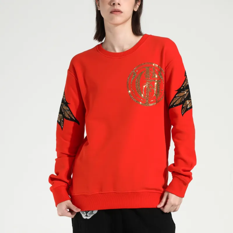 TCH Sweatshirts Unisex Orange Red-2