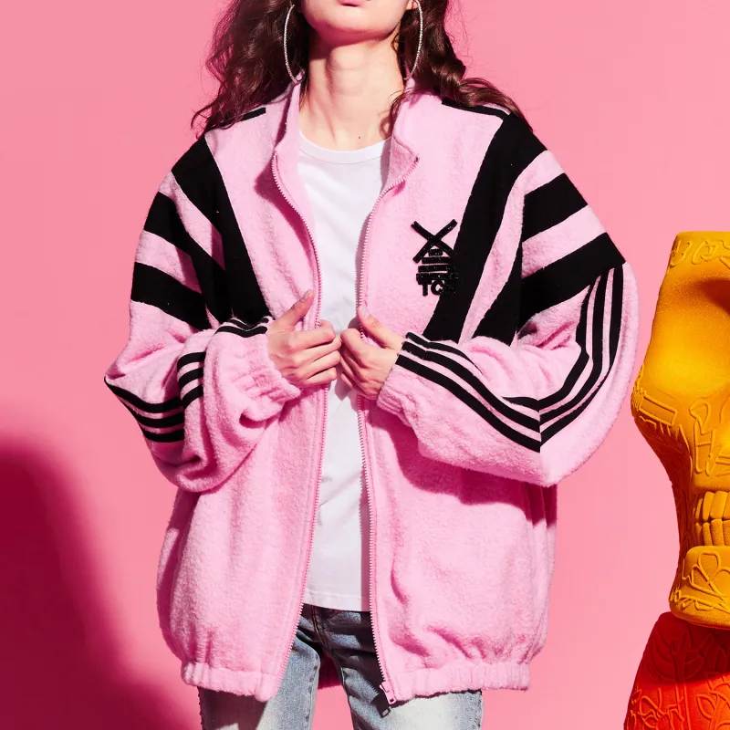 TCH FW23 Velvet feel Coat Unisex Pink-5