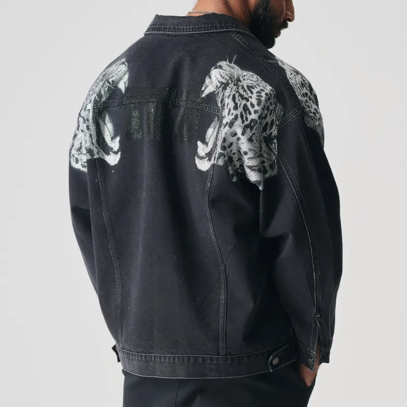 TCH Denim Jacket Unisex Denim Black-5