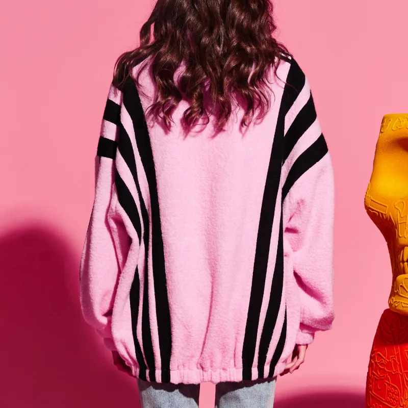 TCH FW23 Velvet feel Coat Unisex Pink-4