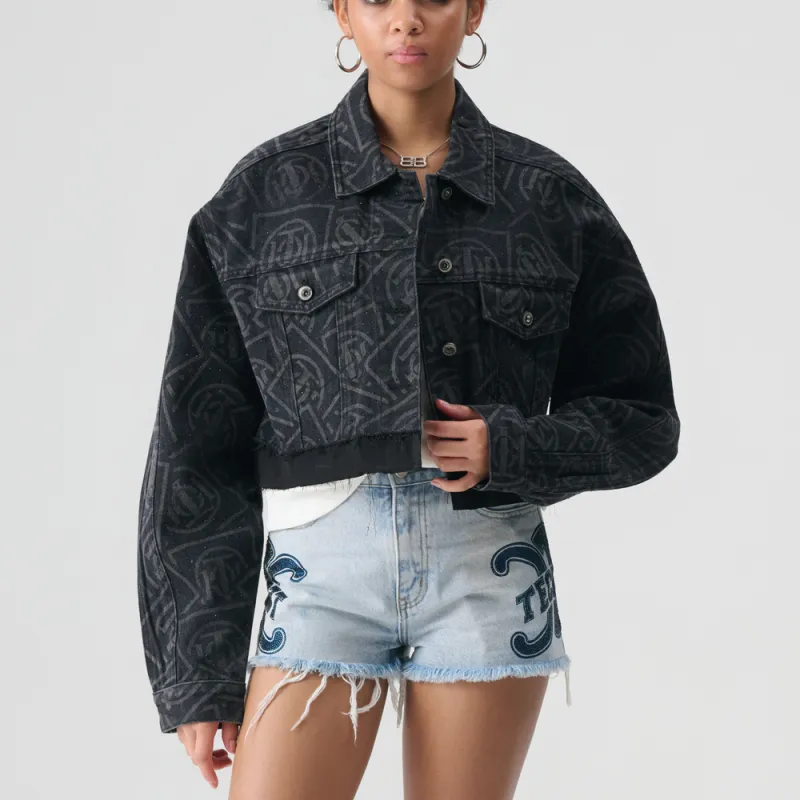 TCH Cropped Coats Women's Black-2