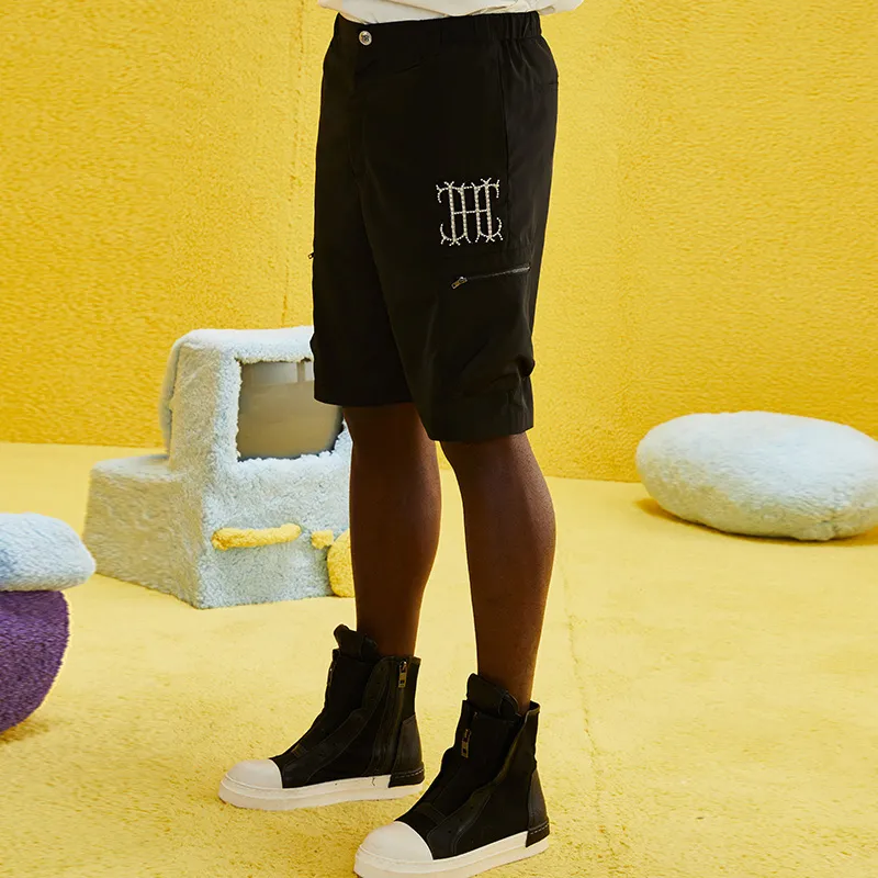 TCH Casual Shorts Unisex Black With Silver Logo-4