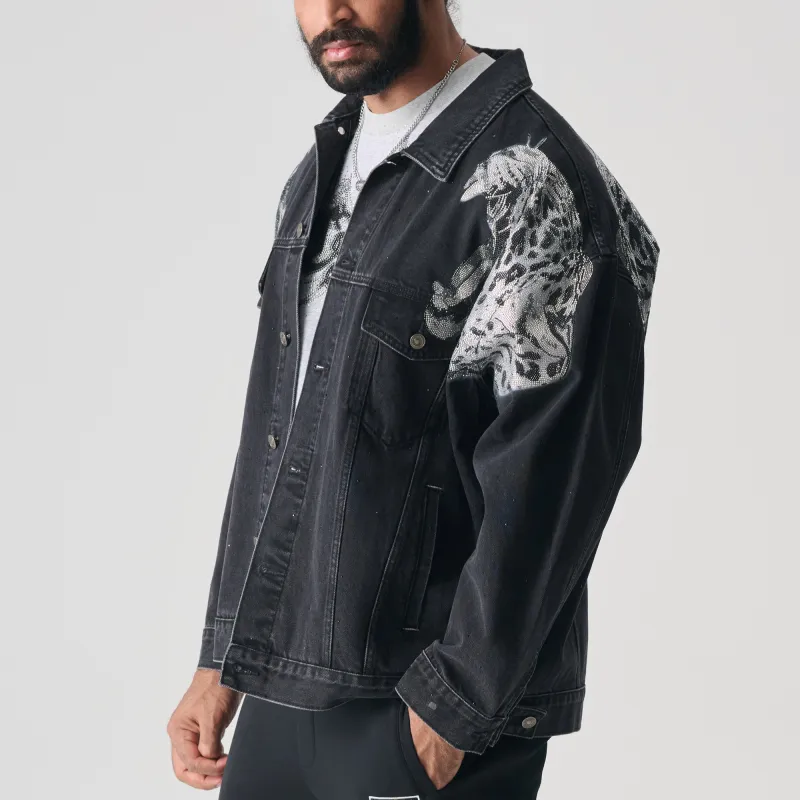 TCH Denim Jacket Unisex Denim Black-3