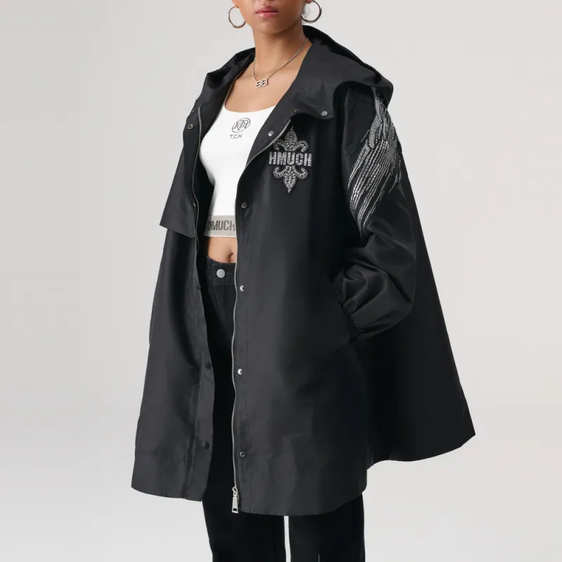 TCH SS24 Trench Coat Unisex Black-4