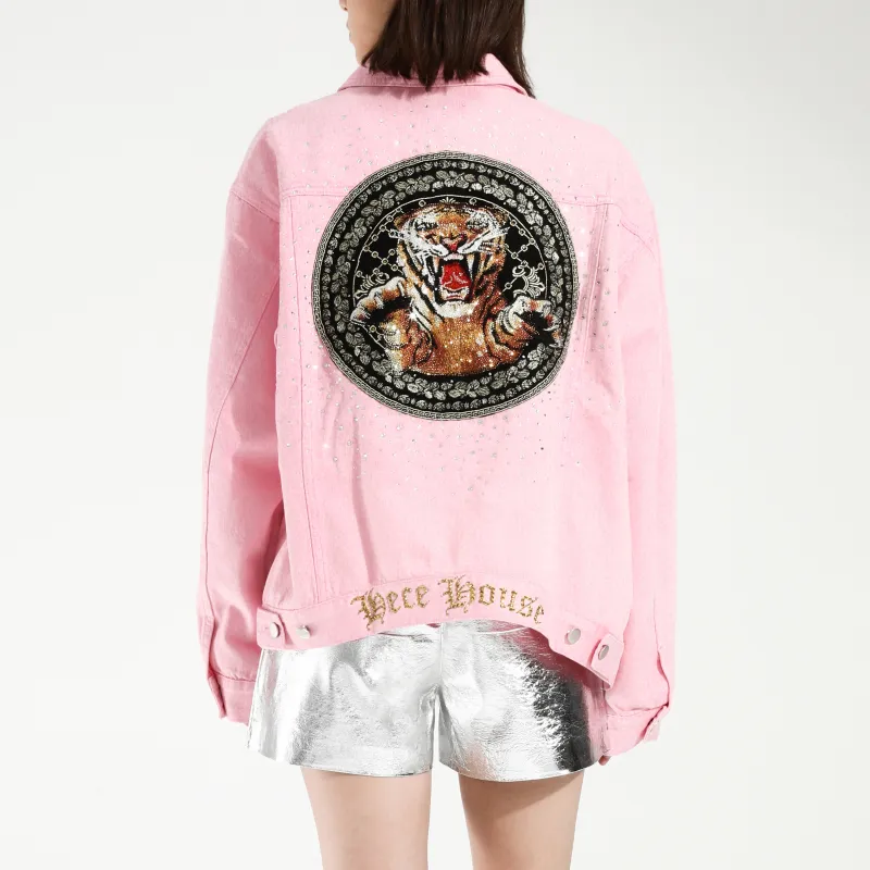 TCH Denim Jackets Unisex Pink-2