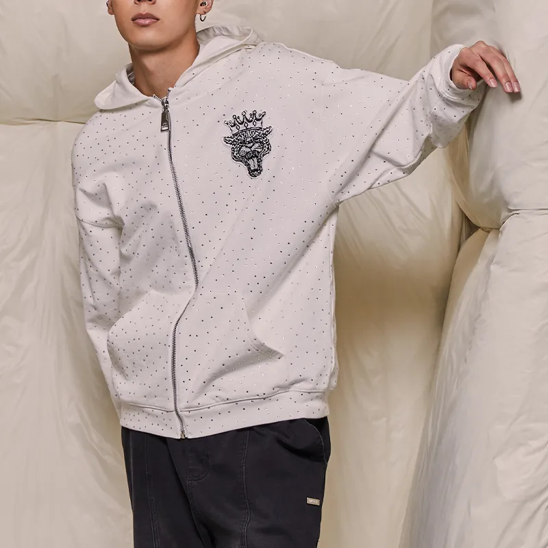 TCH Jackets Unisex White With Silver Logo-2