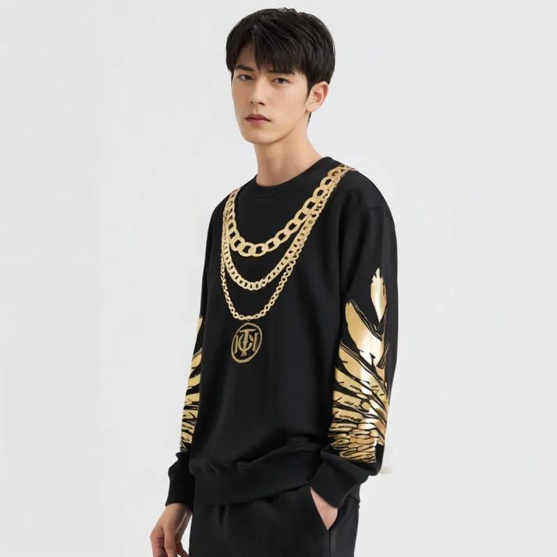 TCH Sweatshirts Unisex Black Base Gold Logo-2