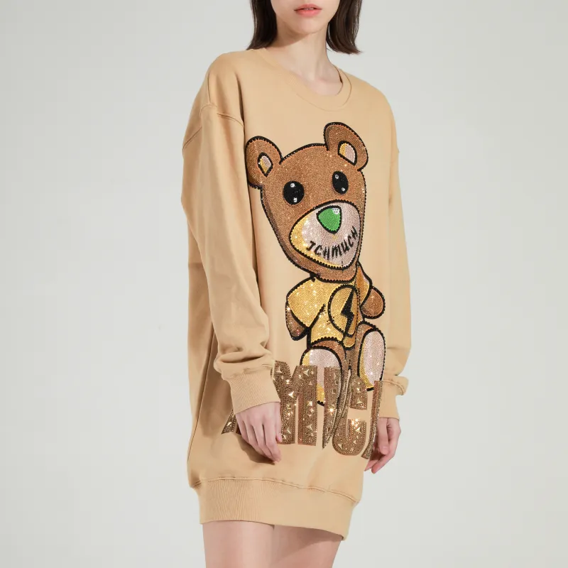TCH Long Sleeved Dresses Women's Khaki-4