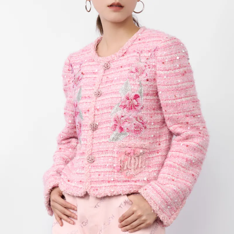 TCH Cropped Coats Women's Pink-5