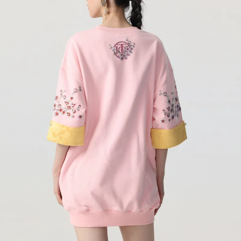 TCH Short Sleeved Dress Women's Pink-3