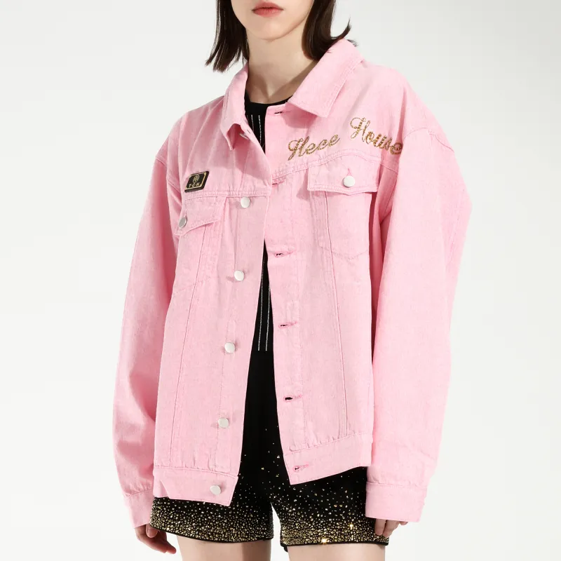 TCH Denim Jackets Unisex Pink-4
