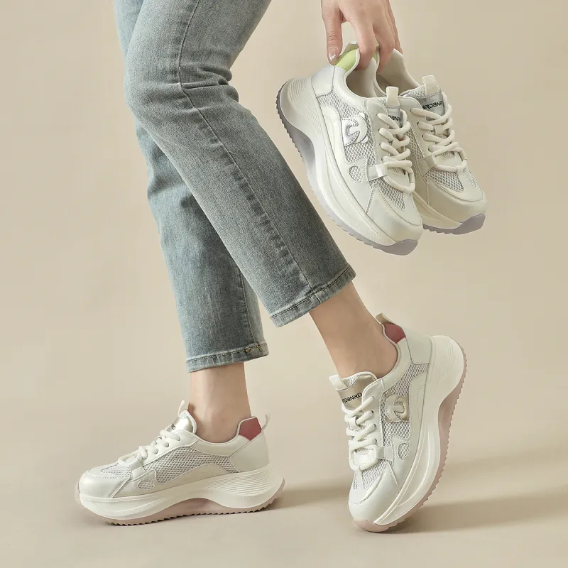 CARDANRO Low Top Breathable Mesh Fashion Chunky Sneakers Women's 2024 Summer New Arrival-8