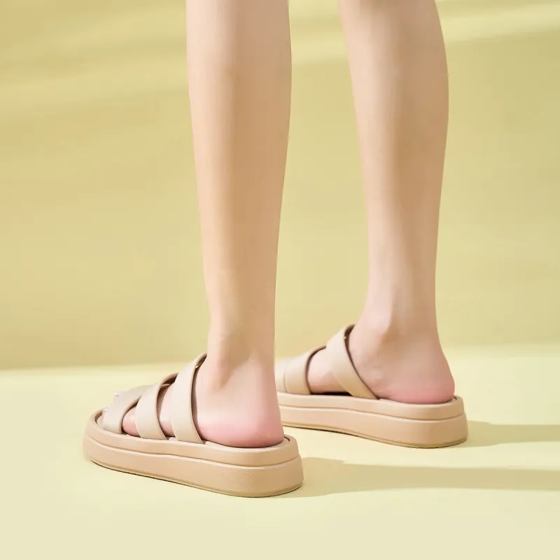 CARDANRO Comfortable One-Word Slippers With Strap Women's 2024 Summer New Arrival-10