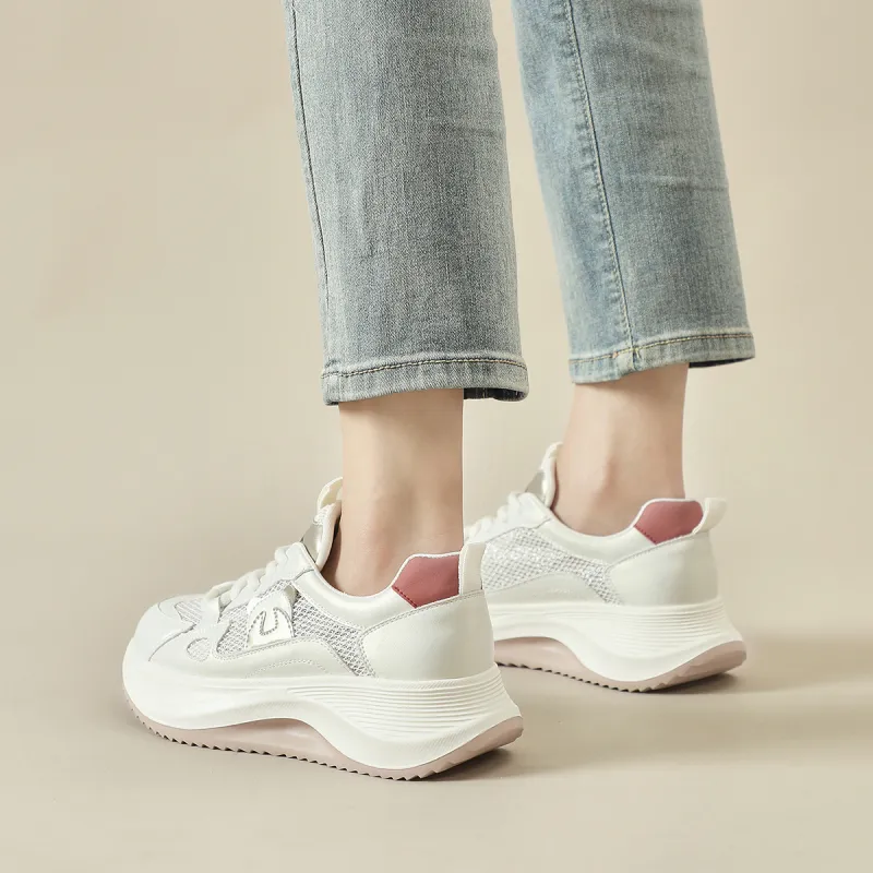 CARDANRO Low Top Breathable Mesh Fashion Chunky Sneakers Women's 2024 Summer New Arrival-7