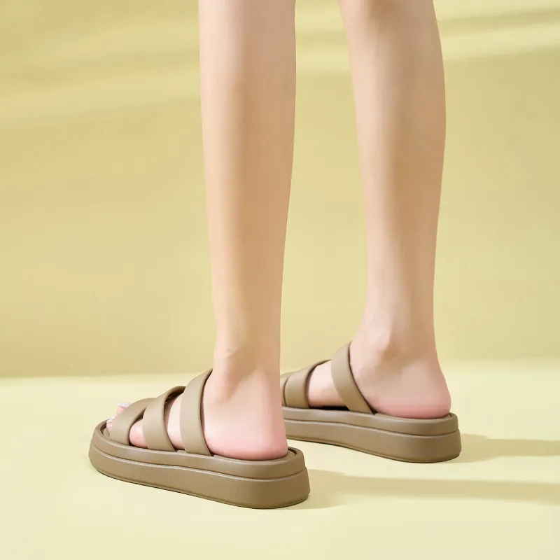 CARDANRO Comfortable One-Word Slippers With Strap Women's 2024 Summer New Arrival-17
