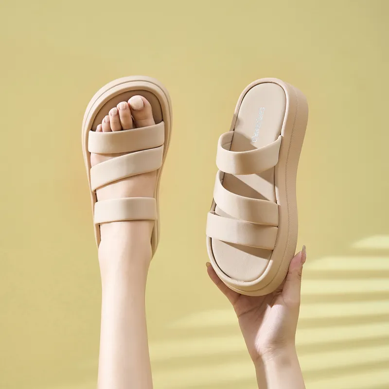 CARDANRO Comfortable One-Word Slippers With Strap Women's 2024 Summer New Arrival-9